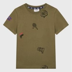 Το φθηνότερο 🔔 Fila T-shirts T-Shirt Bamberg FAK0093 Πράσινο Regular Fit ⭐