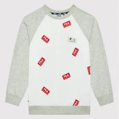 Φτηνός 🎉 Fila Μπλούζες Φόρμας Μπλούζα Tuningen Aop FAT0048 Λευκό Regular Fit 🛒