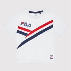 Προϋπολογισμός ❤️ Fila T-shirts T-Shirt FAK0084 Λευκό Regular Fit 🌟