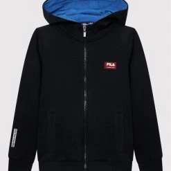 Προώθηση 🛒 Fila Μπλούζες Φόρμας Μπλούζα Trogen FAT0044 Μαύρο Regular Fit 🥰