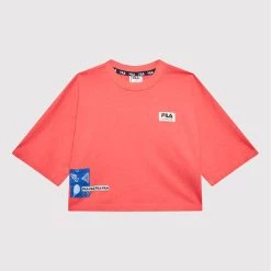 Το φθηνότερο 🎉 Fila T-shirts T-Shirt Taipeh FAT0005 Πορτοκαλί Cropped Fit 🥰