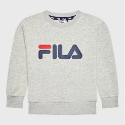 Αγορά 👏 Fila Μπλούζες Φόρμας Μπλούζα Sveg Logo Crew FAK0199 Γκρι Regular Fit 🔔