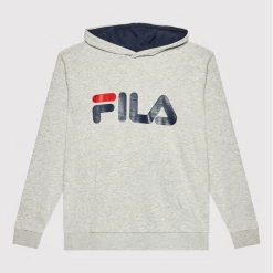 Flash Sale 🥰 Fila Μπλούζες Φόρμας Μπλούζα Andrey 688904 Γκρι Regular Fit 🧨