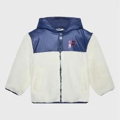 Φτηνός 😍 Fila Μπουφάν Outdoor Μπουφάν μεταβατικό Bordeaux Sherpa FAK0107 Λευκό Regular Fit 🎁