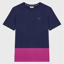 Best Pirce ❤️ Fila T-shirts T-Shirt Bremervorde FAT0125 Σκούρο μπλε Regular Fit ✔️
