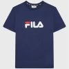 Προϋπολογισμός 💯 Fila T-shirts T-Shirt Solberg Classic Logo FAT0109 Σκούρο μπλε Regular Fit 🤩
