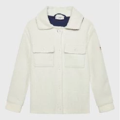 Νέος 🎁 Fila Παλτά Δέρμα προβάτου Butow Sherpa FAT0130 Λευκό Regular Fit ❤️