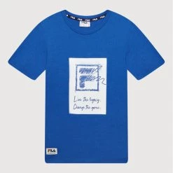 Το φθηνότερο ❤️ Fila T-shirts T-Shirt Trendelburg FAT0038 Μπλε Regular Fit 🧨