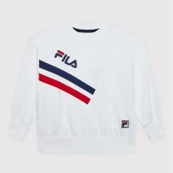 Καλύτερη πώληση 🛒 Fila Μπλούζες Φόρμας Μπλούζα Zator Crew FAK0083 Λευκό Regular Fit ❤️