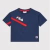 Flash Sale ❤️ Fila T-shirts T-Shirt Zenica Wide FAK0088 Σκούρο μπλε Regular Fit 👏