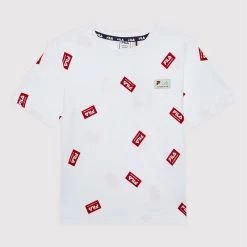 Νέος 🎁 Fila T-shirts T-Shirt Tespe FAT0053 Λευκό Regular Fit 🔥