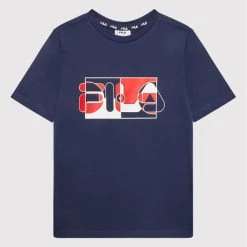 Νέος ✔️ Fila T-shirts T-Shirt Berkeley FAT0103 Σκούρο μπλε Regular Fit 😀