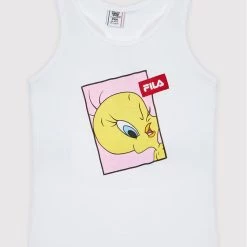 Προϋπολογισμός 🎉 Fila Tops Τοπ Lachen FAK0023 Λευκό Regular Fit 🌟