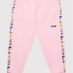 Εξοδος 🌟 Fila Παντελόνια Φόρμας Παντελόνι φόρμας Lahnau Taped FAK0025 Ροζ Regular Fit 🧨