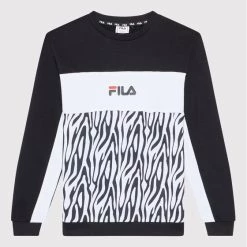 Flash Sale 💯 Fila Μπλούζες Φόρμας Μπλούζα Katy Blocked 689135 Μαύρο Regular Fit 🔥