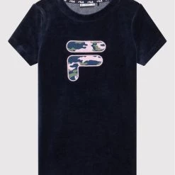 Νέος 🔥 Fila Φορέματα Φόρεμα υφασμάτινο Cora 689076 Σκούρο μπλε Regular Fit ⭐