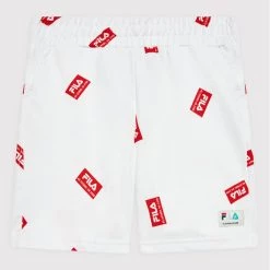 Τοπ 10 😍 Fila Αθλητικά Σορτς Αθλητικό σορτς Teningen FAT0056 Λευκό Regular Fit ✨