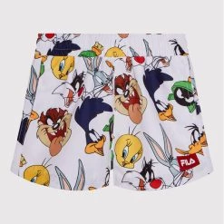 Νέος 🤩 Fila Μαγιό για Αγόρια Σορτς κολύμβησης Lamego FAK0069 Λευκό Regular Fit 🥰