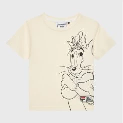 ΧΟΝΔΡΙΚΟ ΕΜΠΟΡΙΟ 👏 Fila T-shirts T-Shirt Tom & Jerry Toyama FAK0111 Μπεζ Regular Fit 👍
