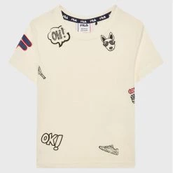 Best Pirce ✔️ Fila T-shirts T-Shirt Bamberg FAK0093 Μπεζ Regular Fit ❤️